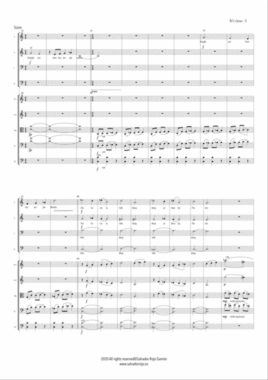 Time For Choir SATB & Strings 4-Part scores gallery preview page 5