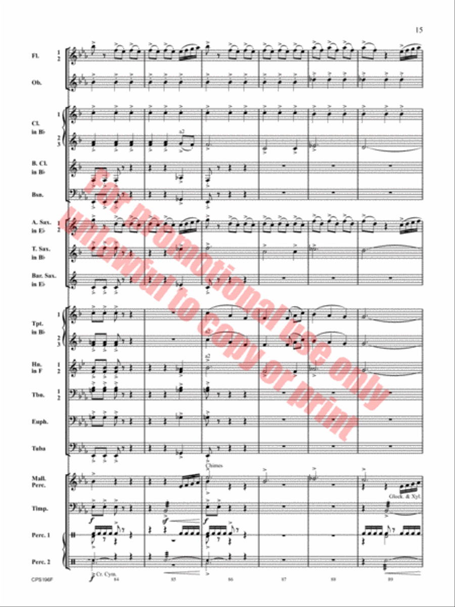 If I Could Fly Concert Band scores gallery preview page 16