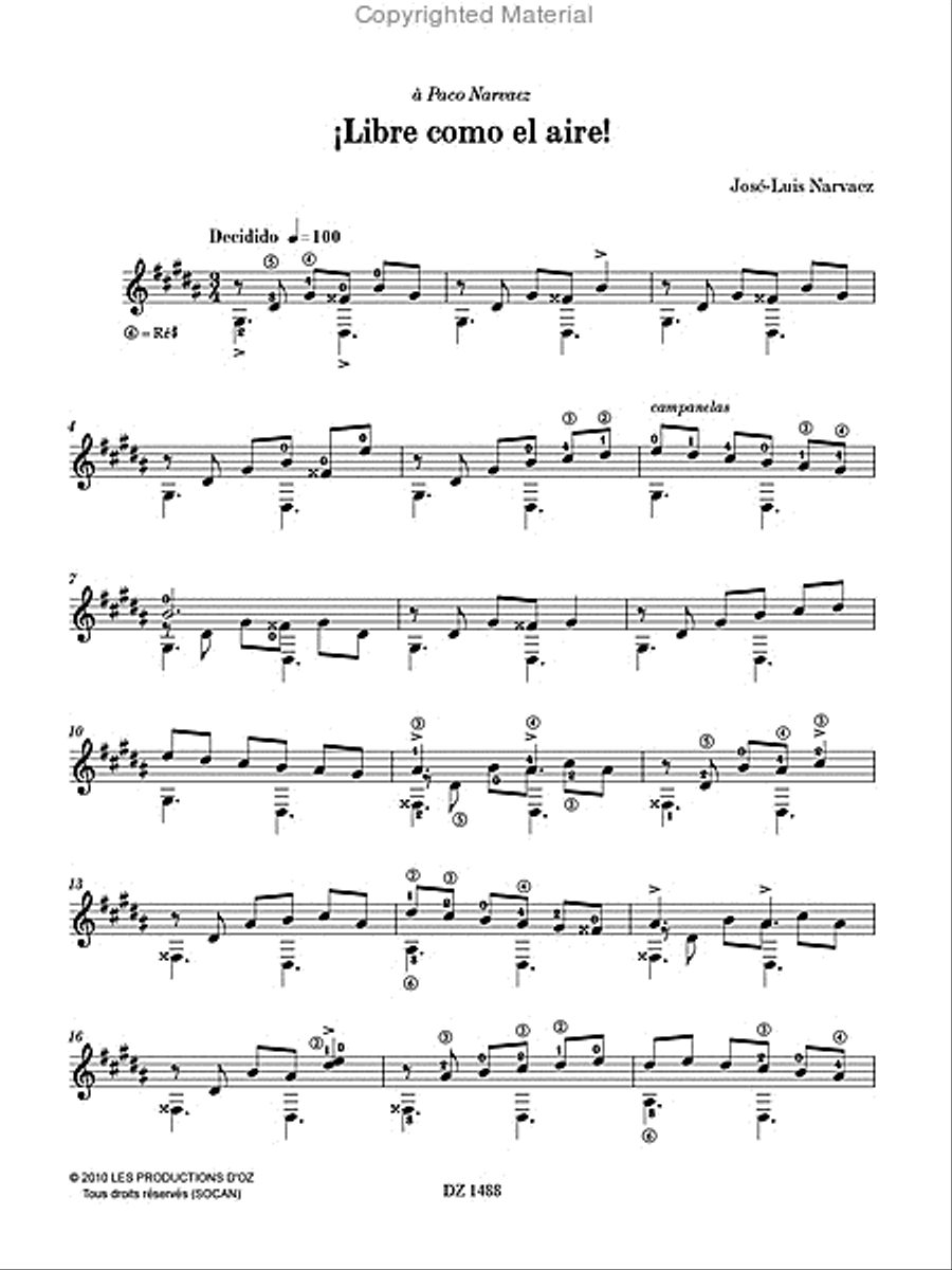¡Libre como el aire! Classical Guitar scores gallery preview page 2