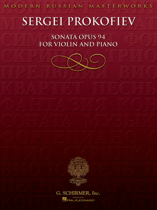 Book cover for Sonata for Violin, No. 2, Op 94