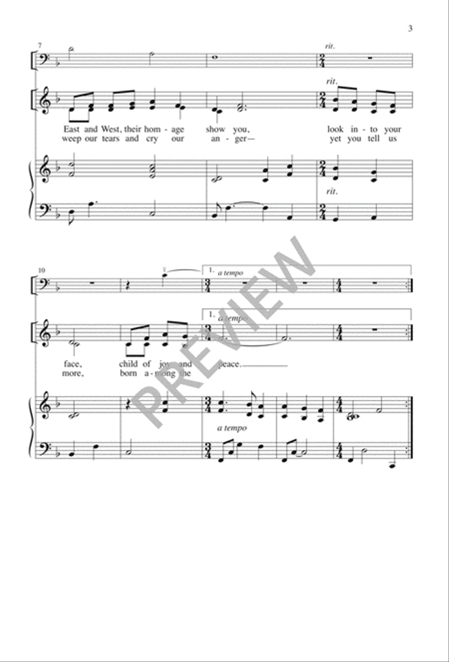 Child of Joy and Peace Child of Joy and Peace 4-Part scores gallery preview page 3