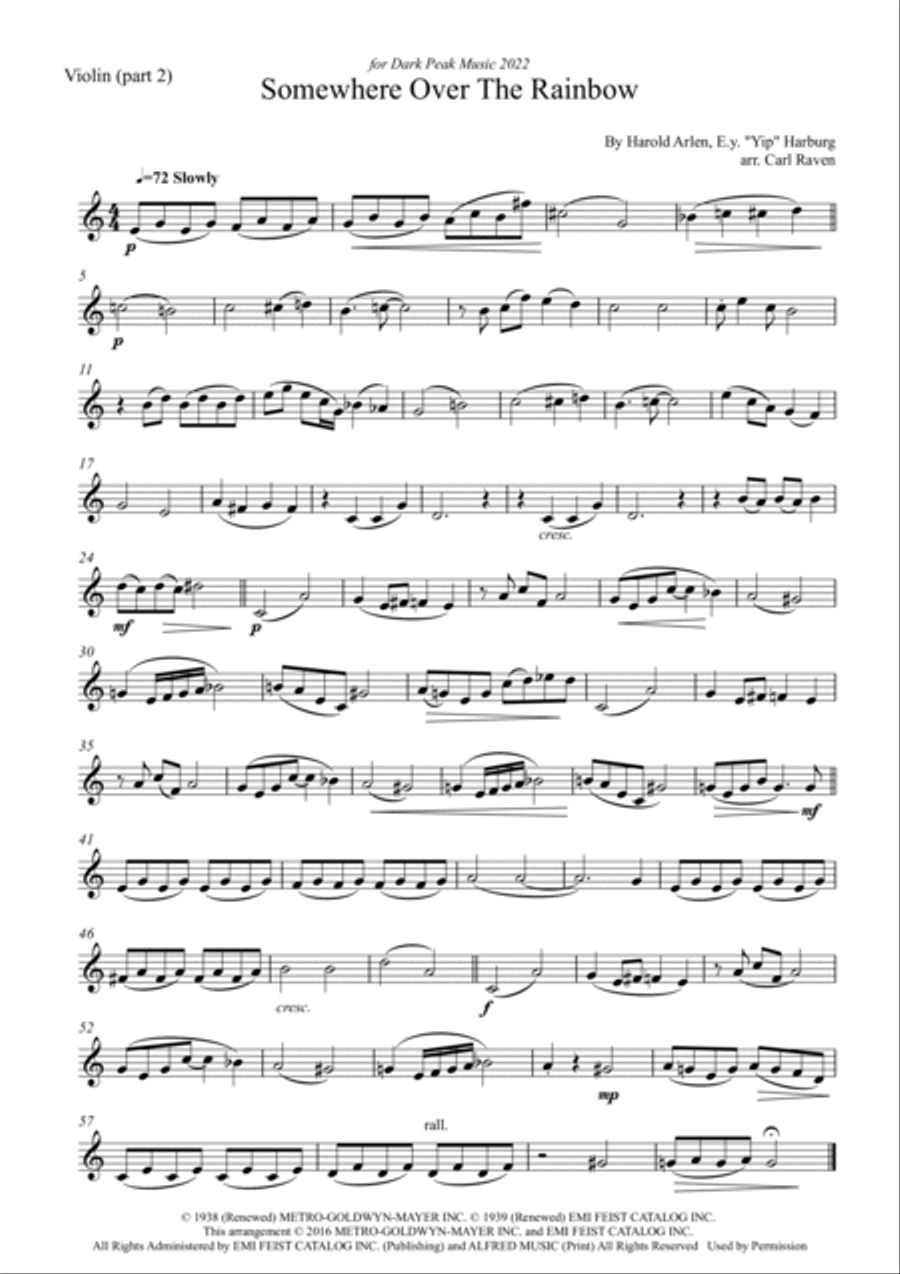 Over The Rainbow Over The Rainbow String Quintet scores gallery preview page 5