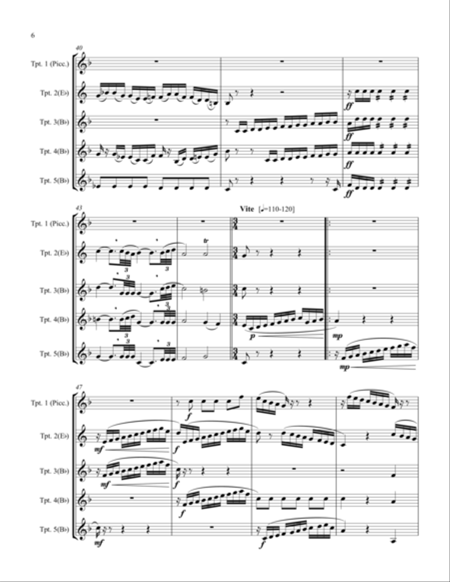 Overture to Zaïs Small Ensemble scores gallery preview page 6