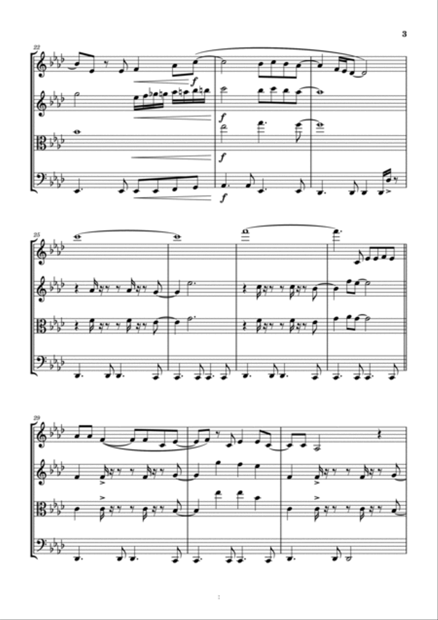 Lotta Love Lotta Love String Quartet scores gallery preview page 4