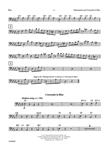 Diminuendo and Crescendo in Blue: String Bass
