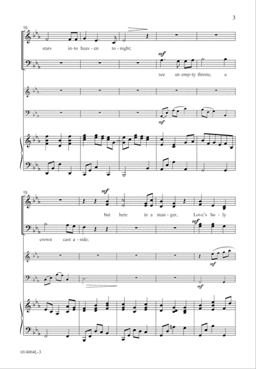 Heaven Came Down Tonight 4-Part scores gallery preview page 3