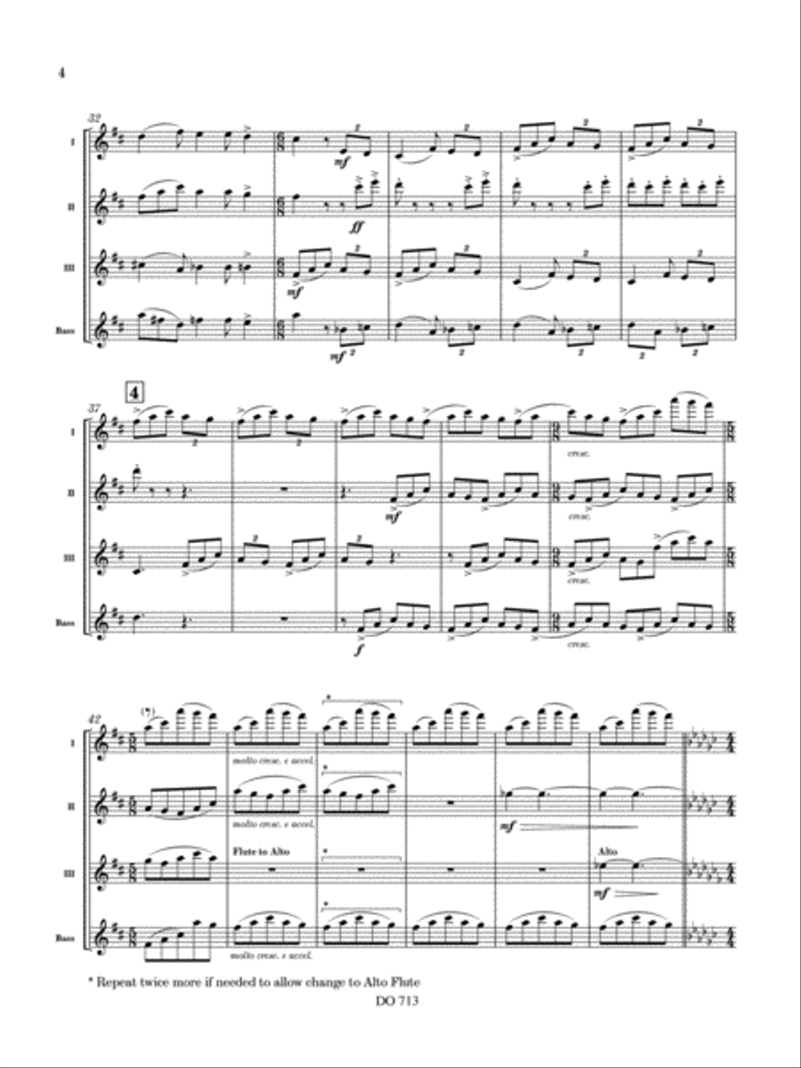 La Botella La Botella Flute Quartet scores gallery preview page 4