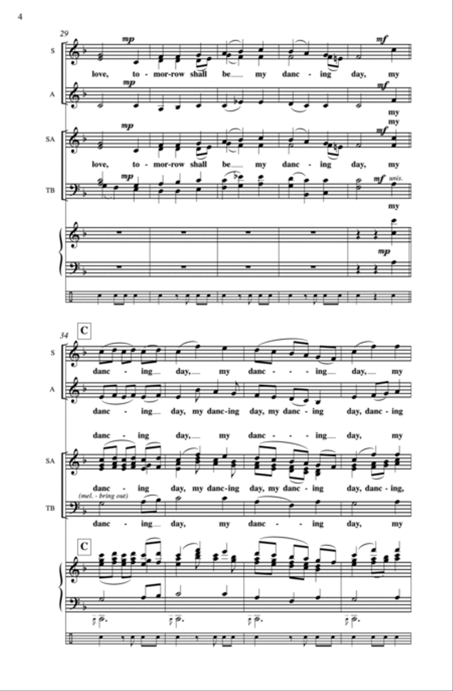 My Dancing Day, On Christmas Night 4-Part scores gallery preview page 4
