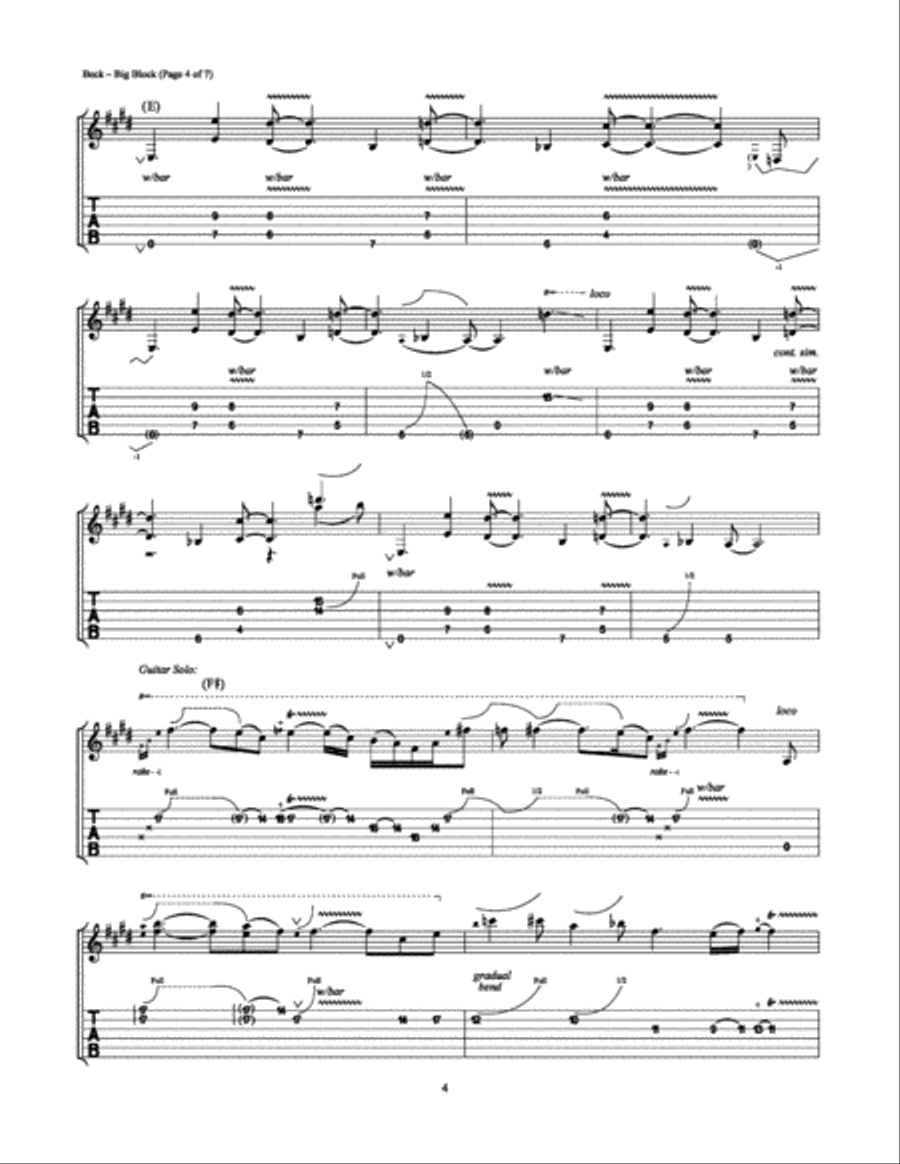 Big Block Electric Guitar scores gallery preview page 4