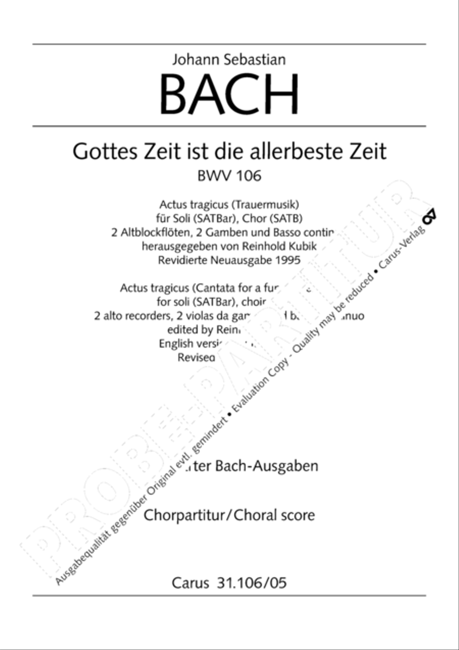 God's own time is the time appointed (Gottes Zeit ist die allerbeste Zeit) 4-Part scores gallery preview page 2