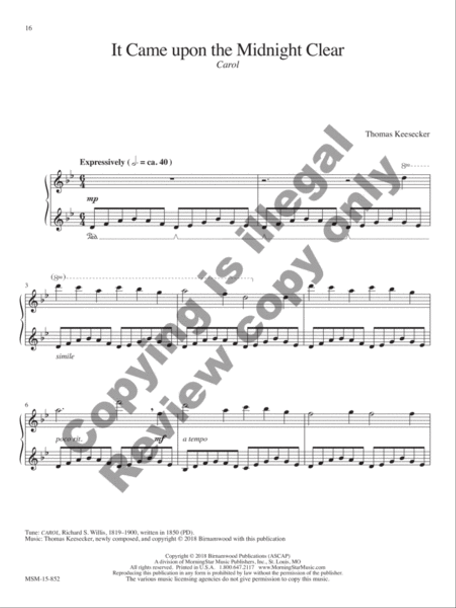 The Quiet Night: Piano Music for Christmas and Epiphany Piano Solo scores gallery preview page 8