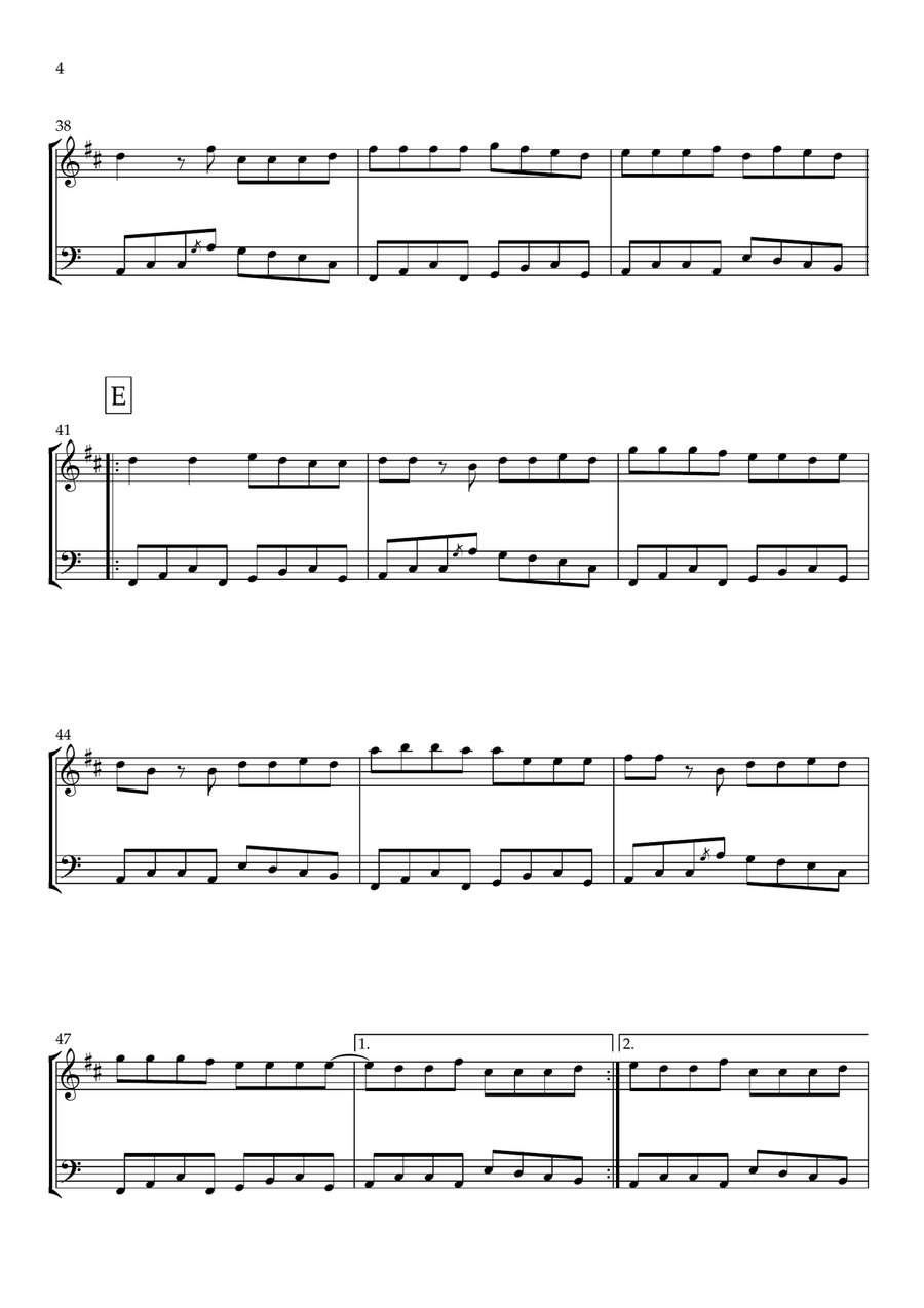 Last Night Woodwind Duet scores gallery preview page 4