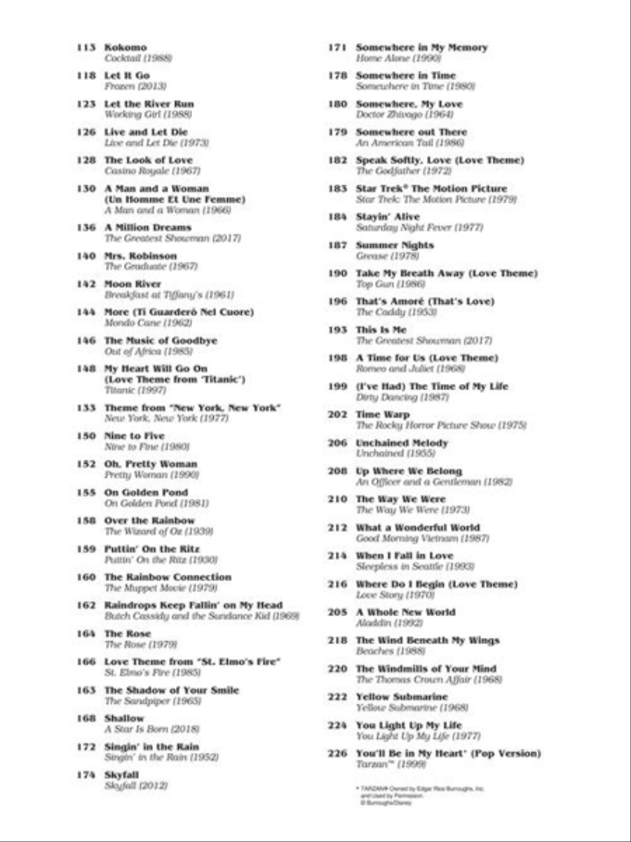 The Easy Movie Fake Book – 2nd Edition Piano scores gallery preview page 4