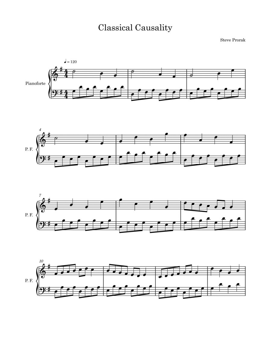 Classical Causality Piano Solo scores gallery preview page 1