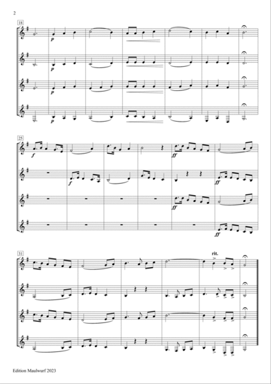 2 German Songs 2 German Songs Brass Quartet scores gallery preview page 4