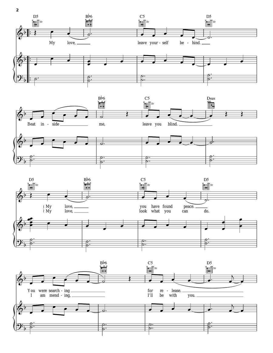My Love Piano, Vocal, Guitar scores gallery preview page 2