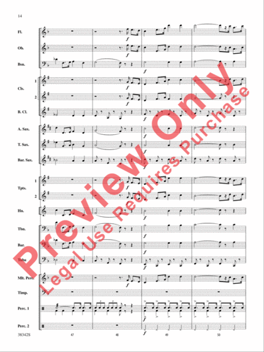 Sousa Classics Concert Band scores gallery preview page 15