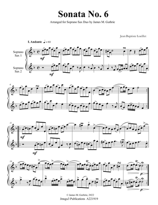 Loeillet: Sonata No. 6 for Soprano Sax Duo