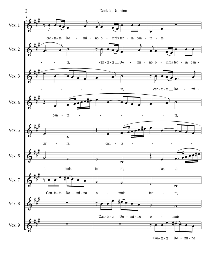 Cantate Domino Cantate Domino Choir scores gallery preview page 2