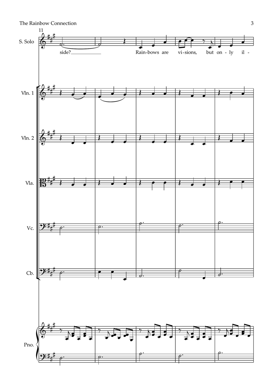 The Rainbow Connection Large Ensemble scores gallery preview page 3