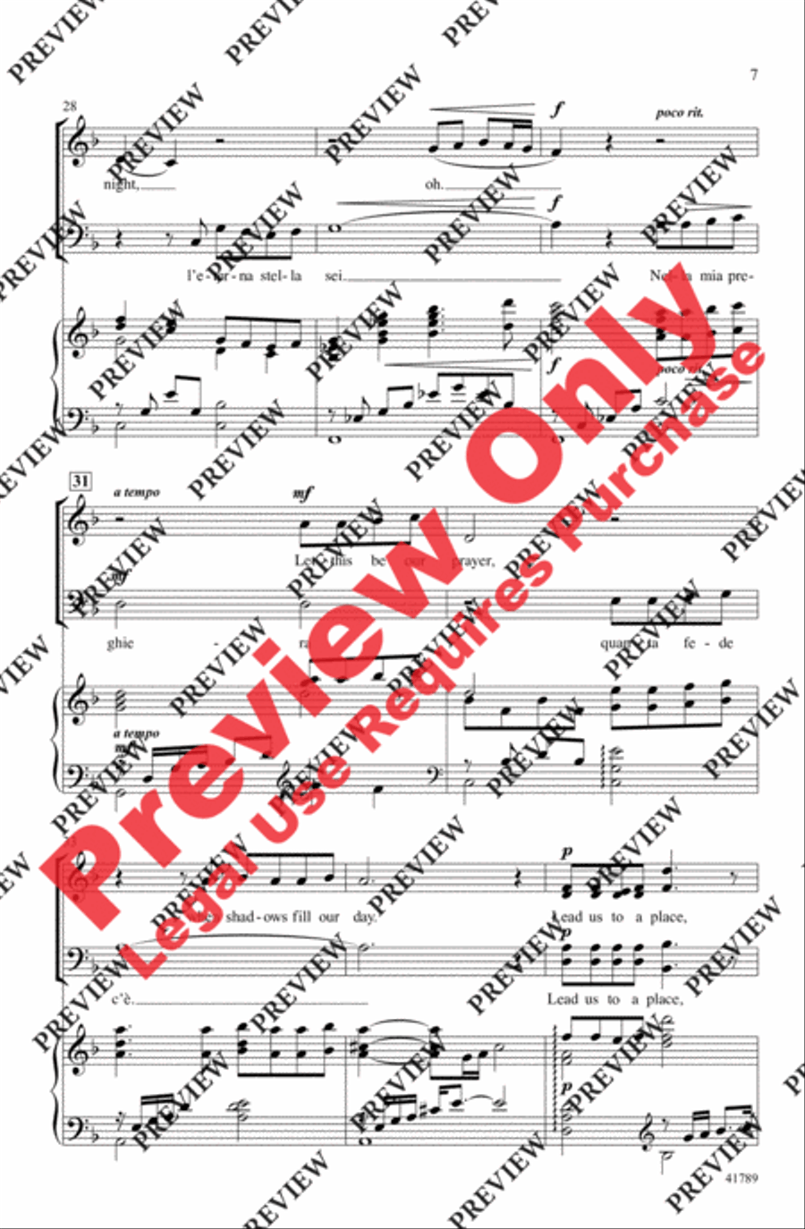 The Prayer 4-Part scores gallery preview page 7