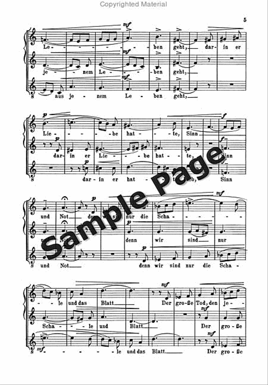 Lieder F Singkreise Op. 43/2 Mixed Choir scores gallery preview page 6