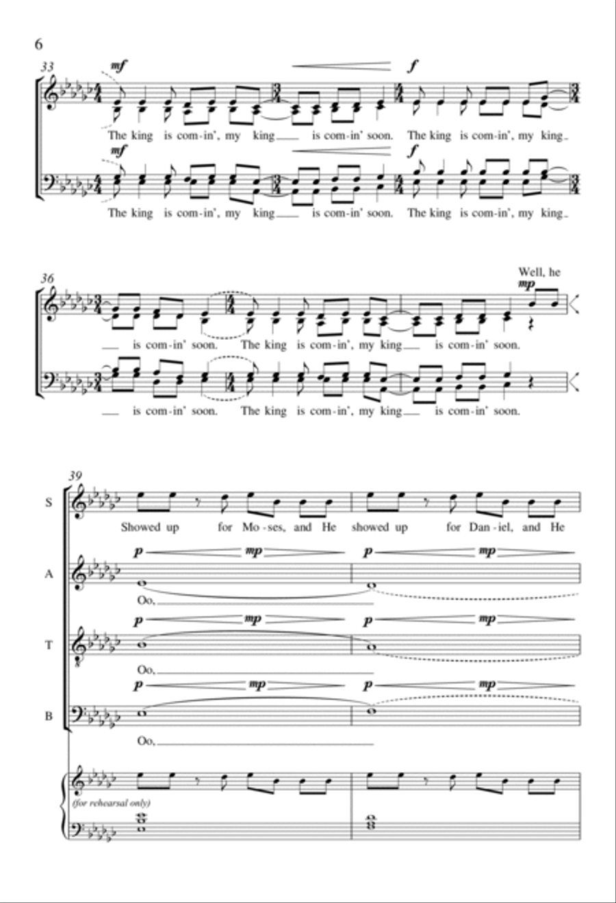 My King Is Comin' Soon 4-Part scores gallery preview page 4