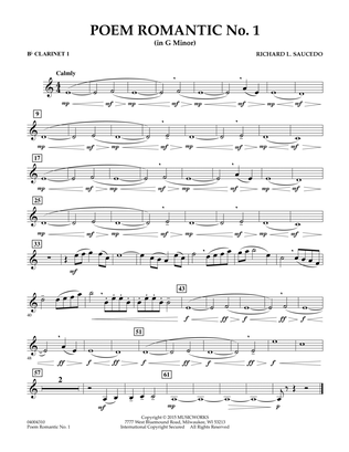 Poem Romantic No. 1 (in G Minor) - Bb Clarinet 1