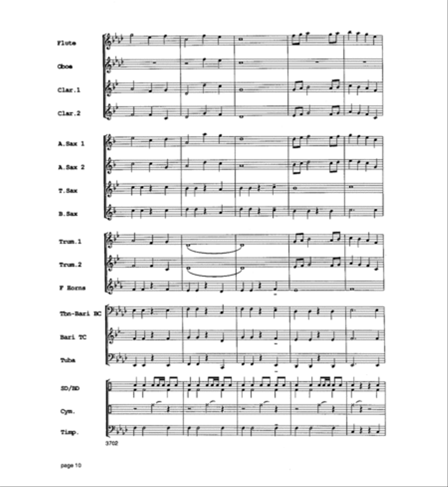 Legend of Fort Apache Concert Band scores gallery preview page 11