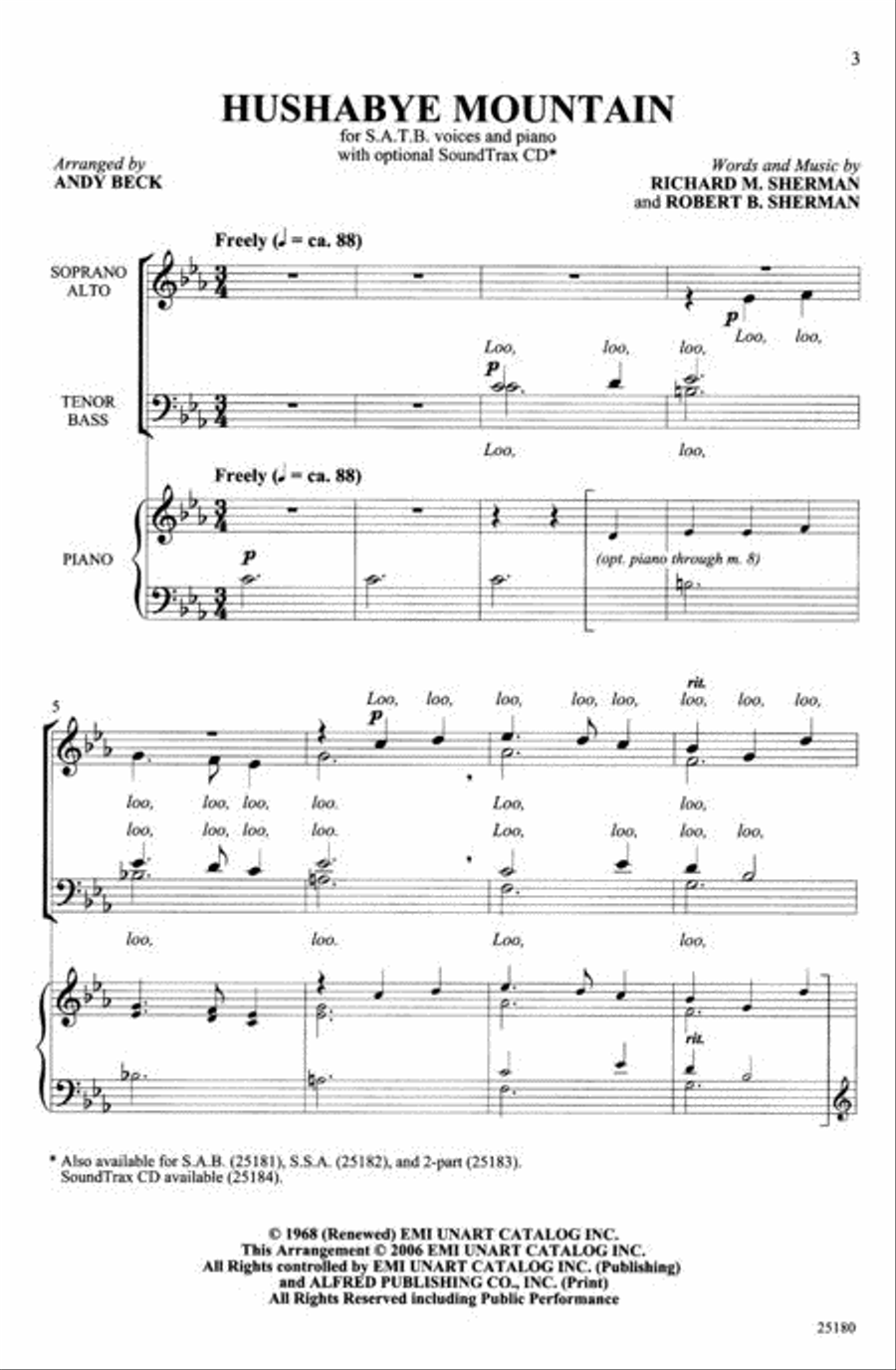 Hushabye Mountain 4-Part scores gallery preview page 2