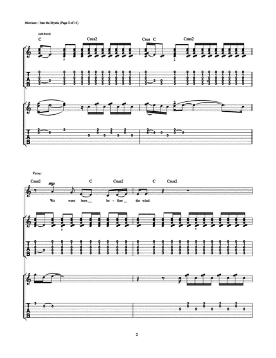 Into the Mystic Into the Mystic Electric Guitar scores gallery preview page 2