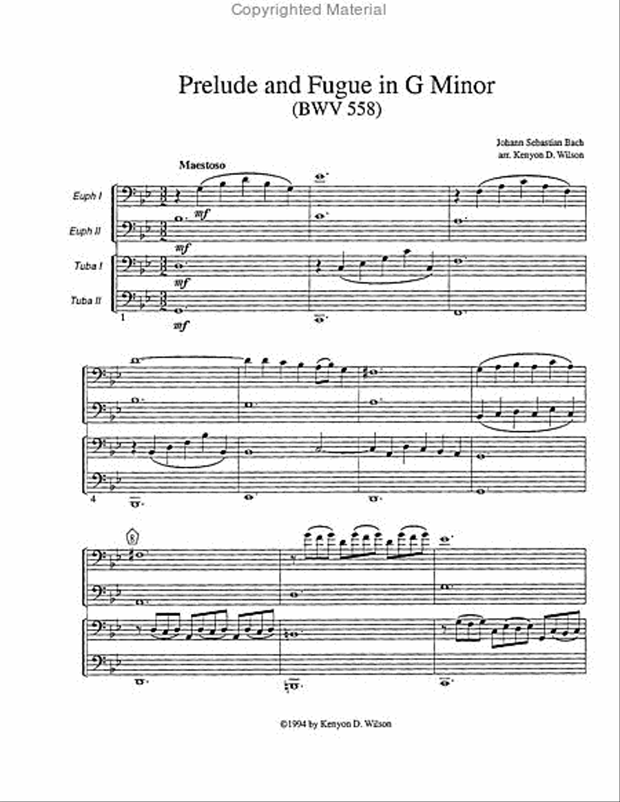 Prelude and Fugue in G Minor, BWV 558 EETT scores gallery preview page 2