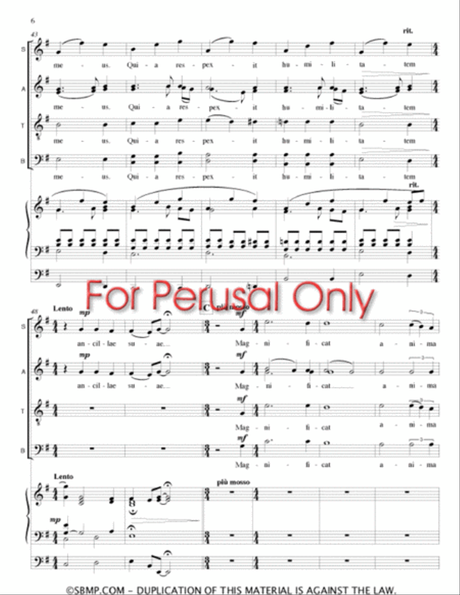 Magnificat 4-Part scores gallery preview page 5
