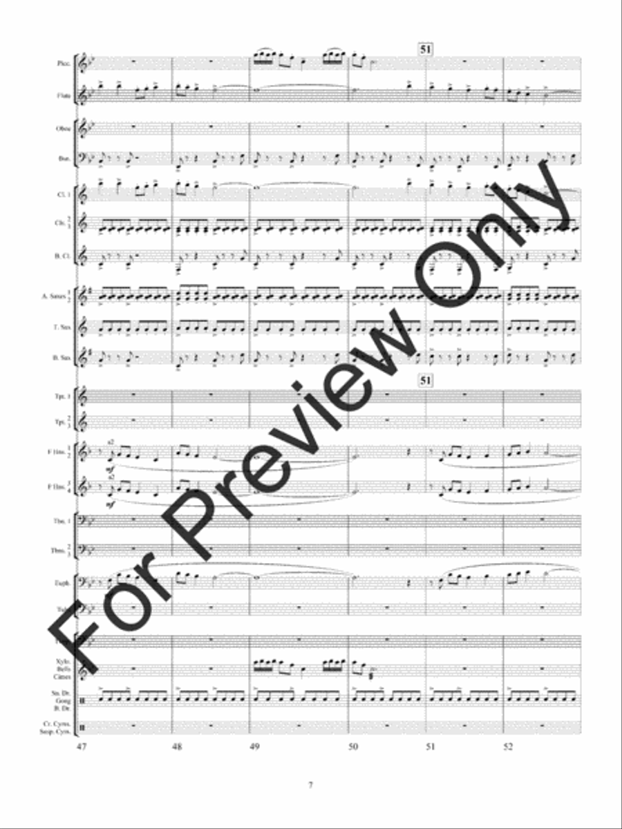 Variations On A Mighty Fortress Concert Band scores gallery preview page 10