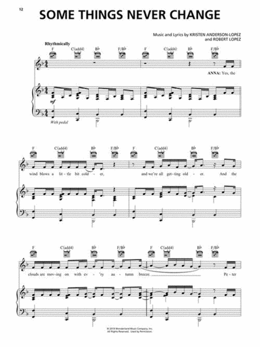 Frozen 2 Piano/Vocal/Guitar Songbook