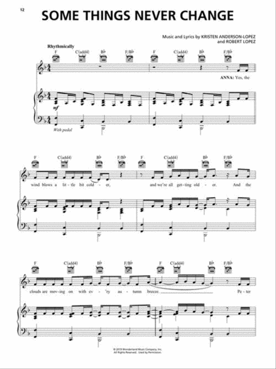Frozen 2 Piano/Vocal/Guitar Songbook Piano, Vocal, Guitar scores gallery preview page 9