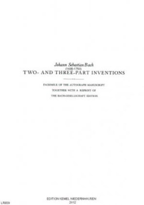 Book cover for Two- and three-part inventions
