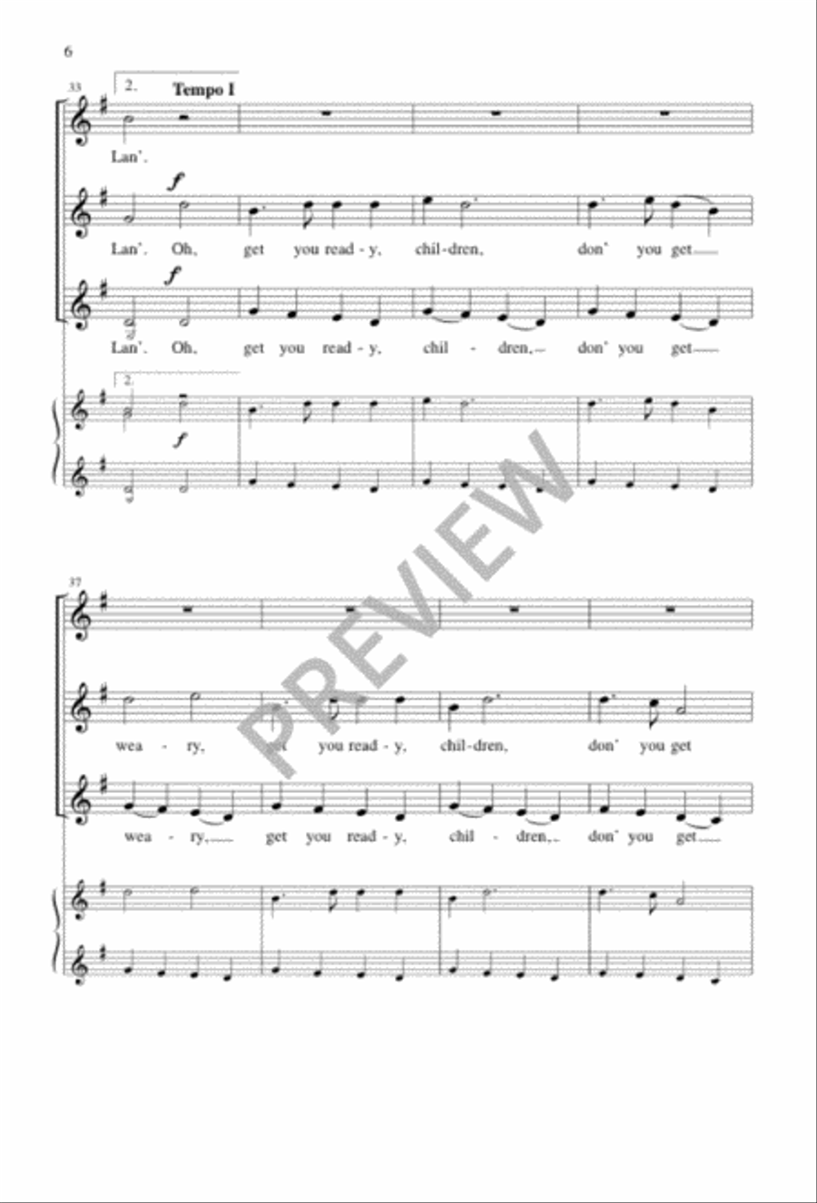 Walk Together, Children 3-Part scores gallery preview page 6