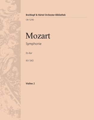 Book cover for Symphony [No. 39] in E flat major K. 543