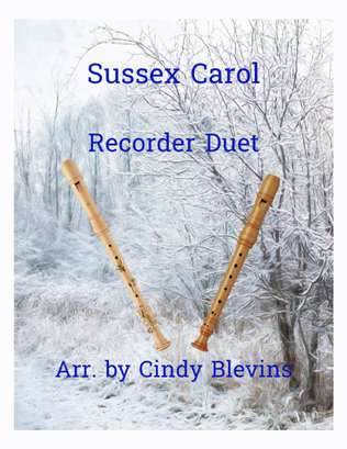 Book cover for Sussex Carol, Recorder Duet