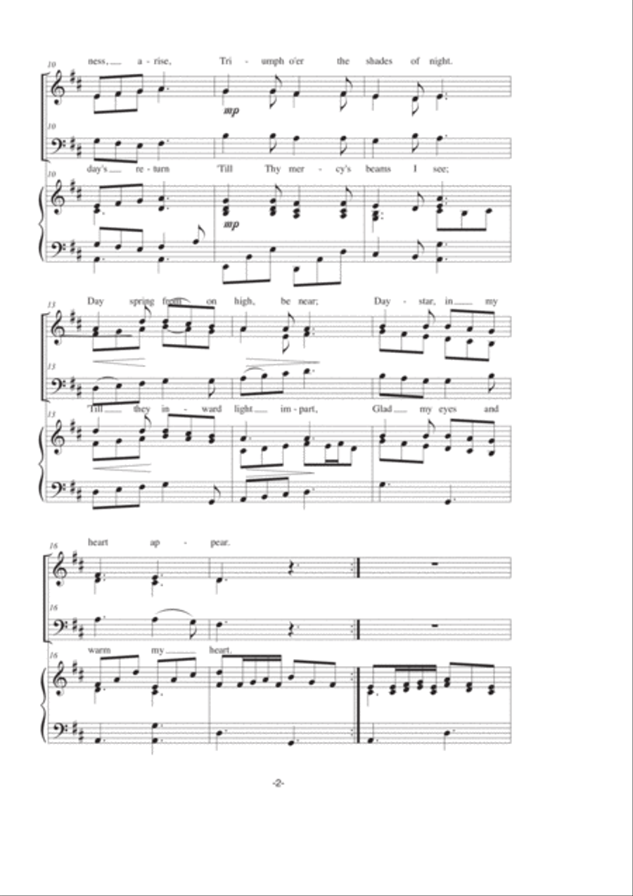 Christ, Whose Glory Fills the Skies 3-Part scores gallery preview page 2