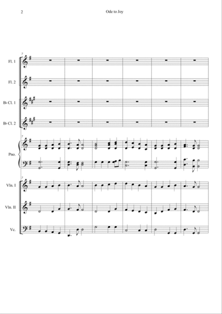 Ode to Joy Orchestra scores gallery preview page 2