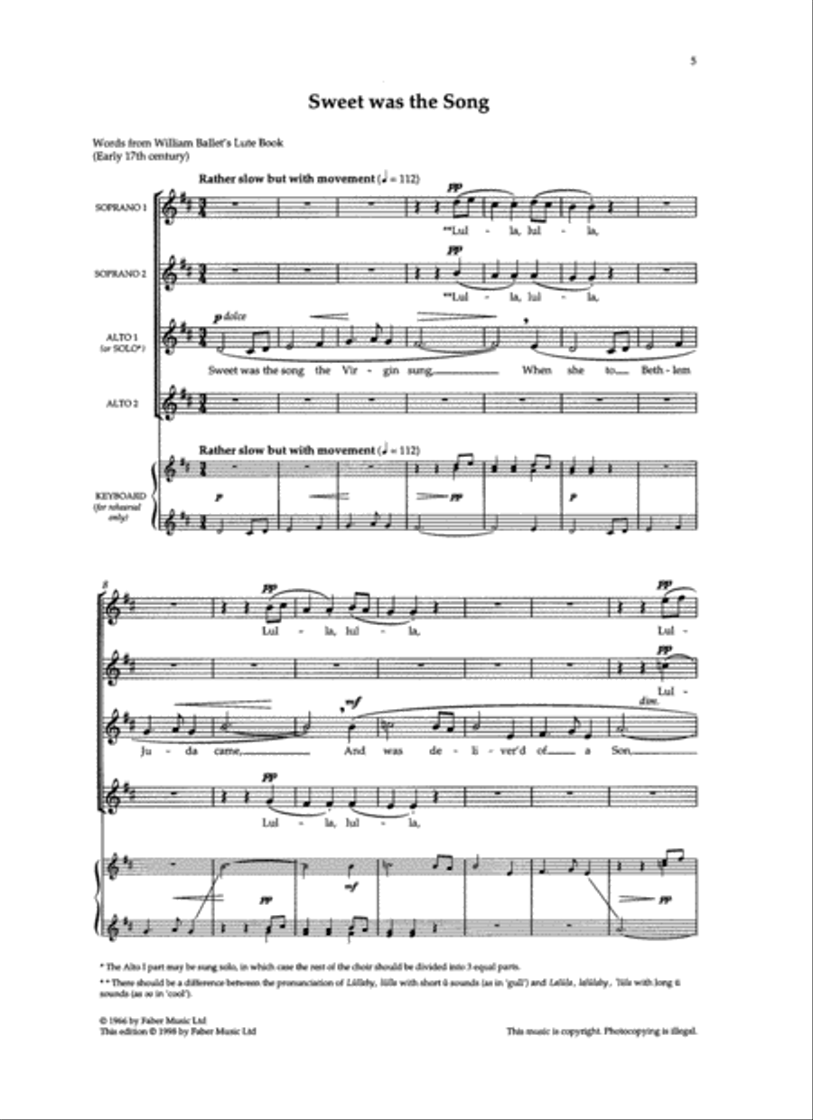 Three Carols Women's Choir scores gallery preview page 2