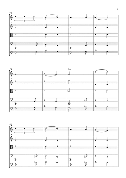 Habanera - Carmen - Georges Bizet, for String Quintet in a easy version with chords - Parts included image number null