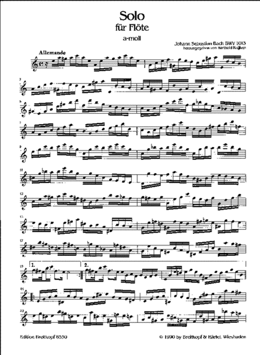 Solo in A minor BWV 1013