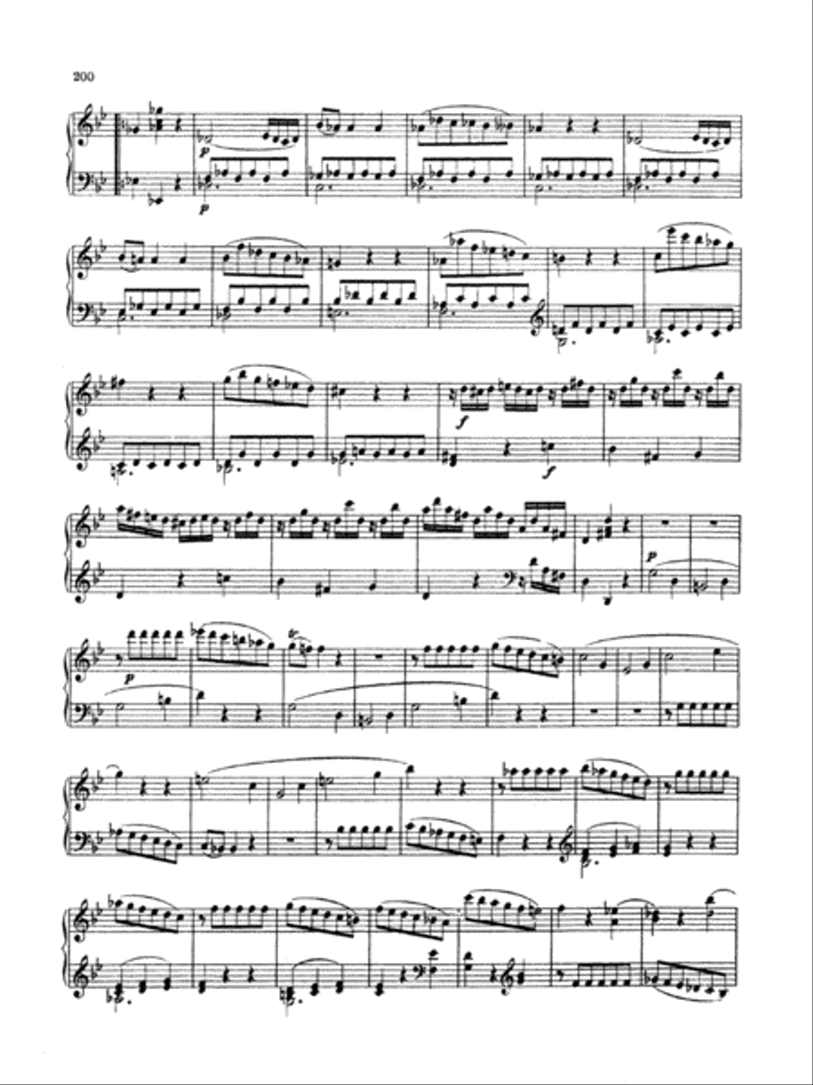 Mozart: Piano Sonata No. 16 in B-flat Major Piano Solo scores gallery preview page 3