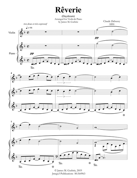 Debussy: Reverie for Violin & Piano image number null
