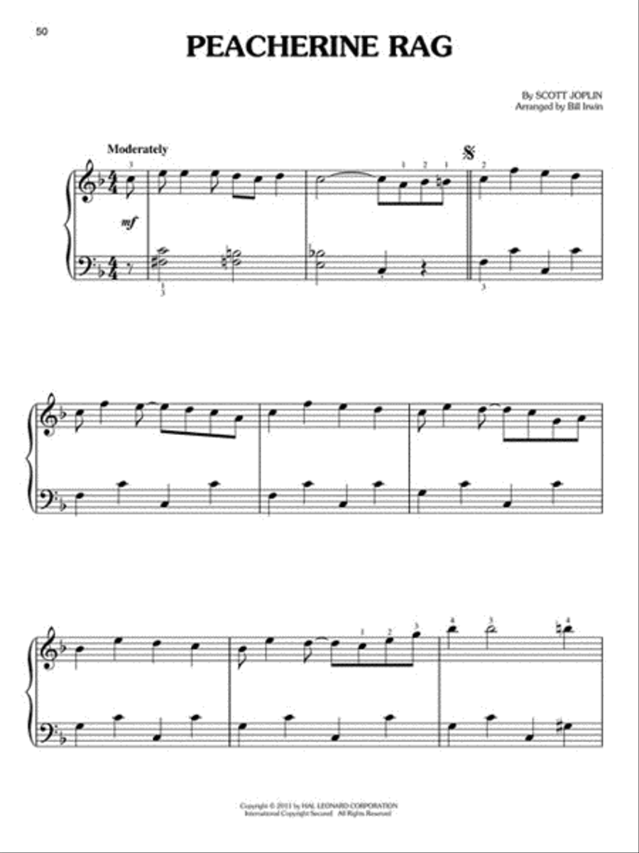Ragtime Piano Easy Piano scores gallery preview page 5