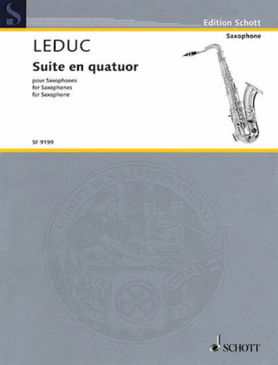 Suite en Quatuor Saxophone Quartet scores gallery preview page 1