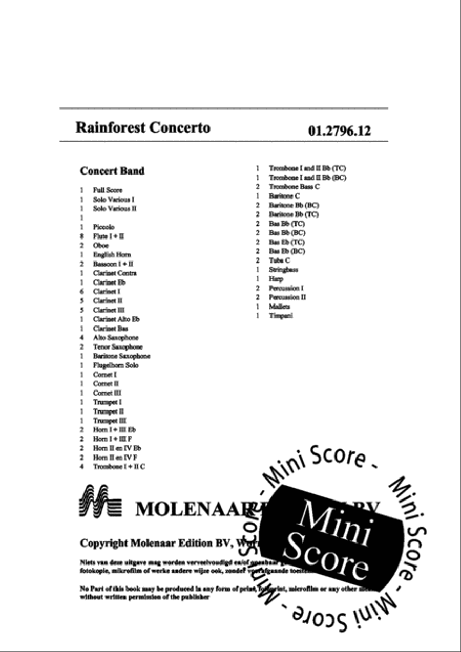 Rainforest Concerto Concert Band scores gallery preview page 4